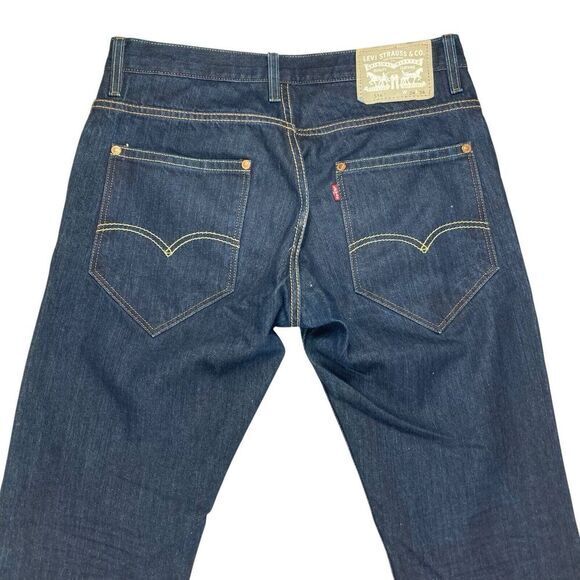 Levi's 514 Straight Leg Jeans Sz 34 x 34 Dark Wash Business Casual Western Denim - Picture 6 of 15